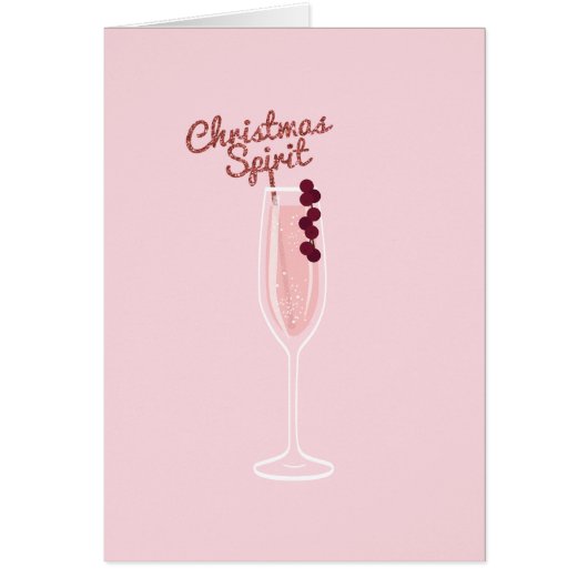 Pink Sparkling Christmas Cards (Front)