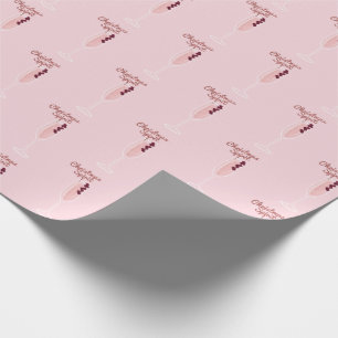 Pink Sparkling Christmas Wrapping Paper