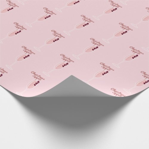Pink Sparkling Christmas Wrapping Paper