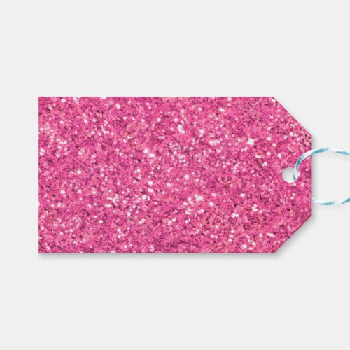 Pink sparkling glitter pattern           gift tags