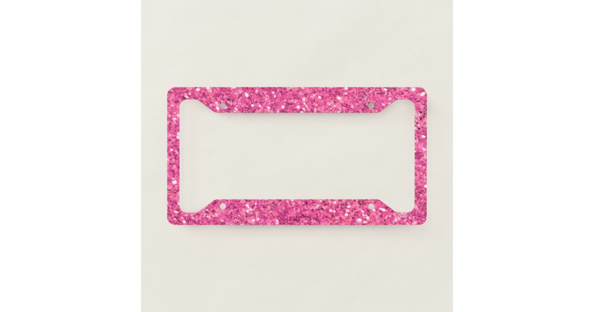 Inspiring Pink Glitter License Plate Frames Pictures