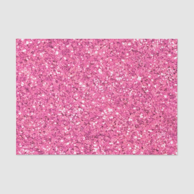 Pink sparkling glitter pattern          tissue paper (Front)