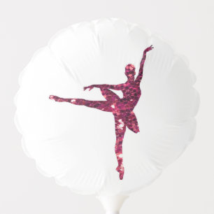Pink Sparkly Ballerina double-sided Balloon