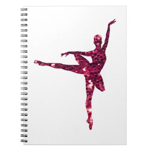 Pink Sparkly Ballerina Notebook