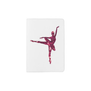 Pink Sparkly Ballerina Passport Holder