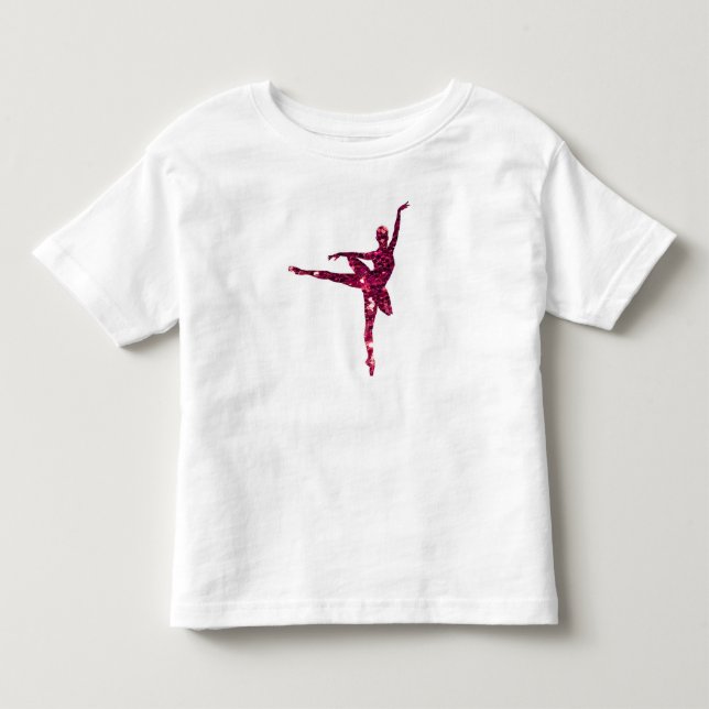 Pink Sparkly Ballerina Toddler T-shirt (Front)