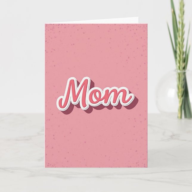 Pink Speckled Mom Card (Front)