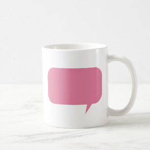 Pink speech bubble custom saying personalized gift coffee mug