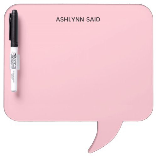 Pink Speech Bubble Dry Erase Board
