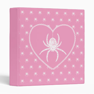 Pink Spider Heart Binder