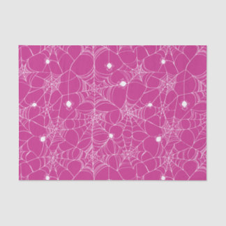 Pink Spider Web Halloween Tissue Paper