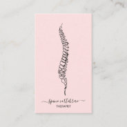 Pink Spine Vertebrae Orthopedic Doctor Business Card at Zazzle