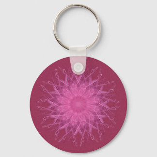 Pink Spinner Mandala Keychain