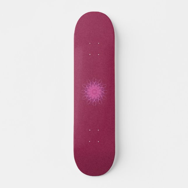 Pink Spinner Mandala Skateboard Deck (Front)