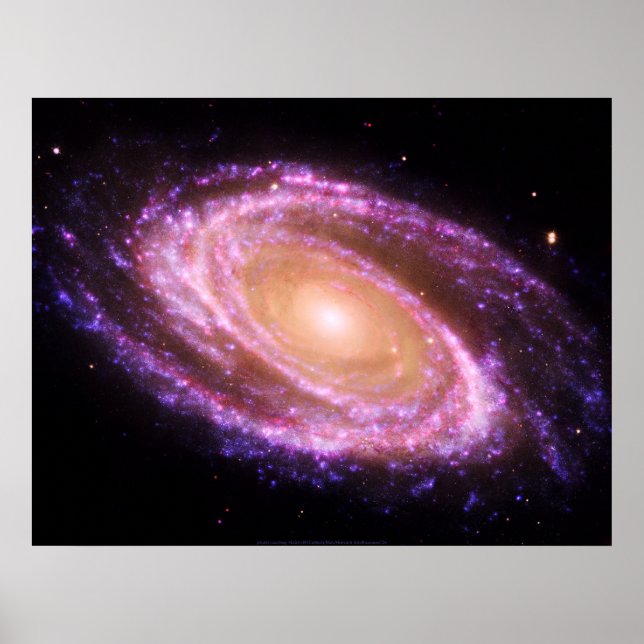 Pink Spiral Galaxy Large Poster (Front)