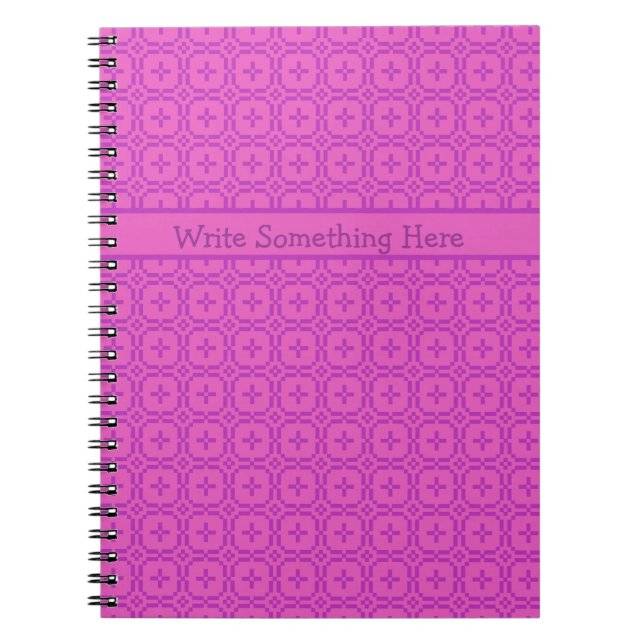 Pink Spiral Notebook to Personalize Welsh Tapestry (Front)