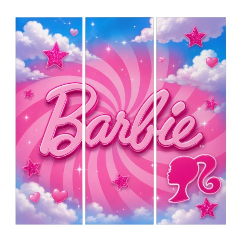pink spiral, pink swirl, blue sky, clouds, dreamy  triptych
