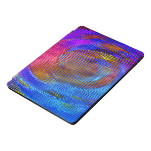 Pink spiral rainbow with relief and messy stripes  iPad pro cover
