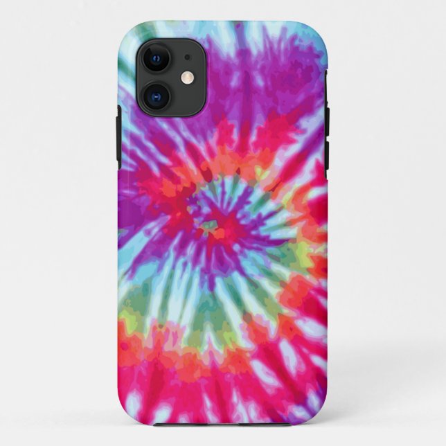 Pink Spiral Tie-Dye Case-Mate iPhone 5 Case-Mate iPhone Case (Back)