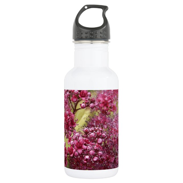 Pink Spirea Water Bottle (Front)