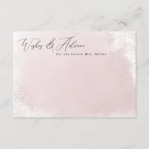 Pink Splash Minimalist Wishes & Advice Cards