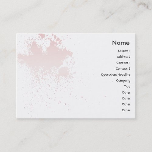 Pink Splatter - Chubby Business Cards