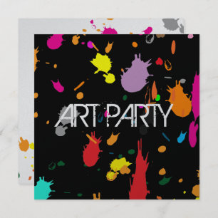 Pink Splatter Invitation