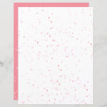 Pink Splatter Scrapbook Paper Sheet