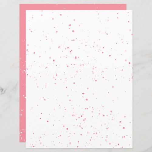 Pink Splatter Scrapbook Paper Sheet
