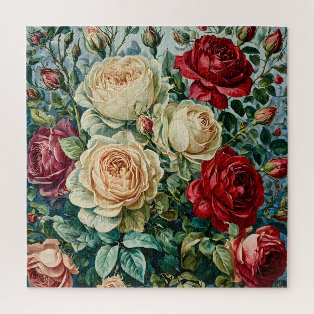 Pink splendor. Floral bouquet of roses. Jigsaw Puzzle (Vertical)