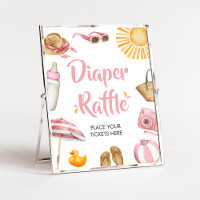 Pink Splish Splash Baby Shower Diaper Raffle