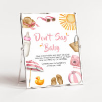 Pink Splish Splash Baby Shower Don't Say Baby