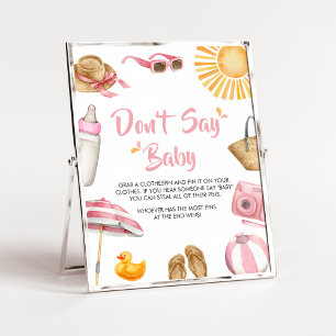 Pink Splish Splash Baby Shower Don't Say Baby Poster