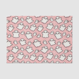 Pink Spooky Ghost Halloween Party Tissue Paper