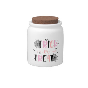Pink & Spooky Halloween Candy Keeper Jar