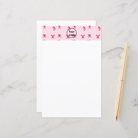 Pink sports business pattern (Front/Back In Situ)