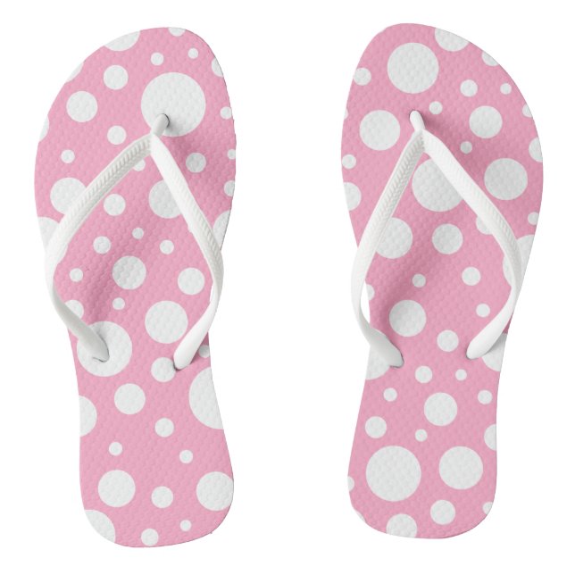 Pink Spots Flip Flops (Footbed)