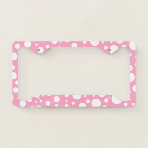 Pink Spots License Plate Frame