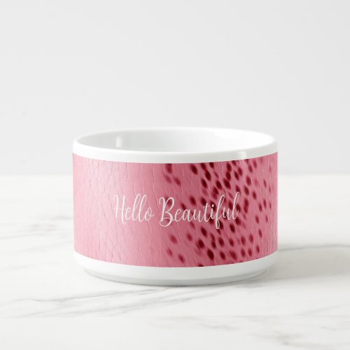 Pink Spotted Animal Print Bowl