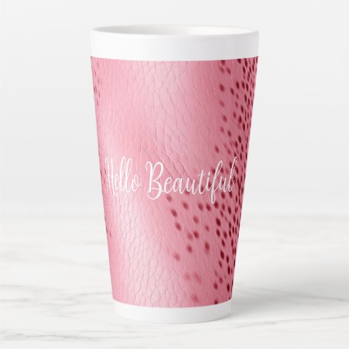 Pink Spotted Animal Print Latte Mug
