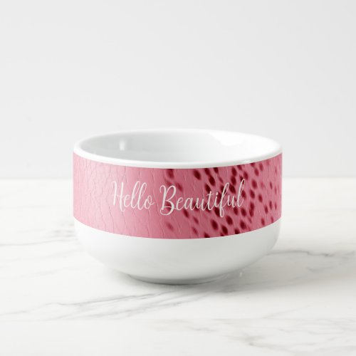Pink Spotted Animal Print Soup Mug