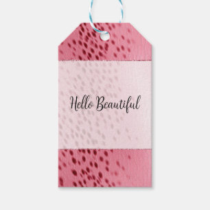 Pink Spotted Leopard Animal Print Gift Tags