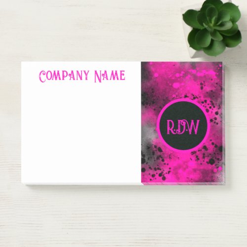 Pink Spray Paint Splatter Effect Notes