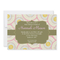 Pink Spray Shower Invitation