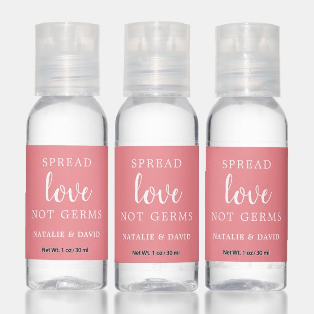 Pink Spread Love Not Germs Hand Sanitizer (Set)