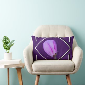 Pink Spring Bloom Purple, White Vintage Geometric