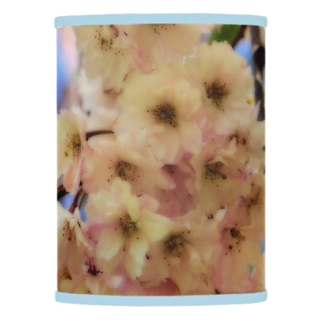 Pink Spring Blossoms Flower Orton Effect  Lamp Shade (Front)