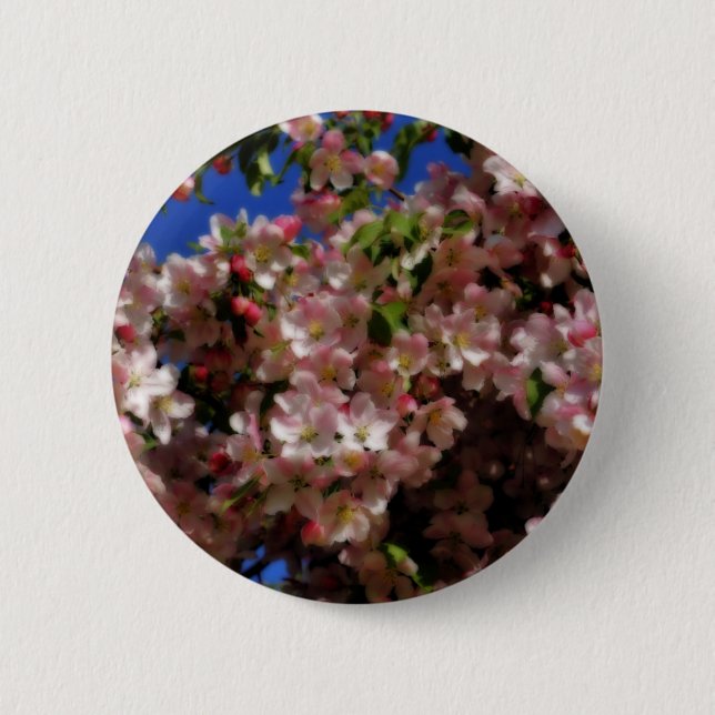 Pink Spring Blossoms Flower Pin (Front)