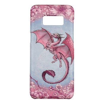 Pink Spring Dragon Nature Fantasy Art Case-mate Samsung Galaxy S8 Case by critterwings at Zazzle