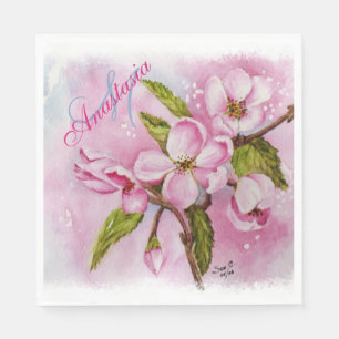 PINK SPRING FLING PARTY MONOGRAM NAPKINS